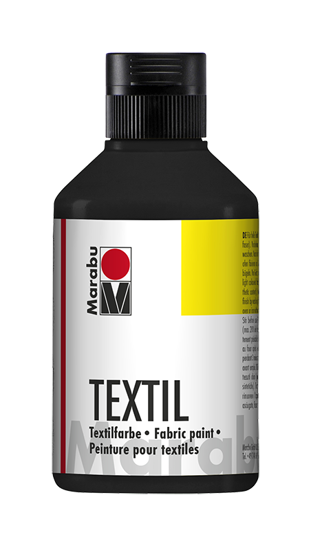 Peinture à vaporiser pour Textile clair - Noir Décoration tissus MARABU