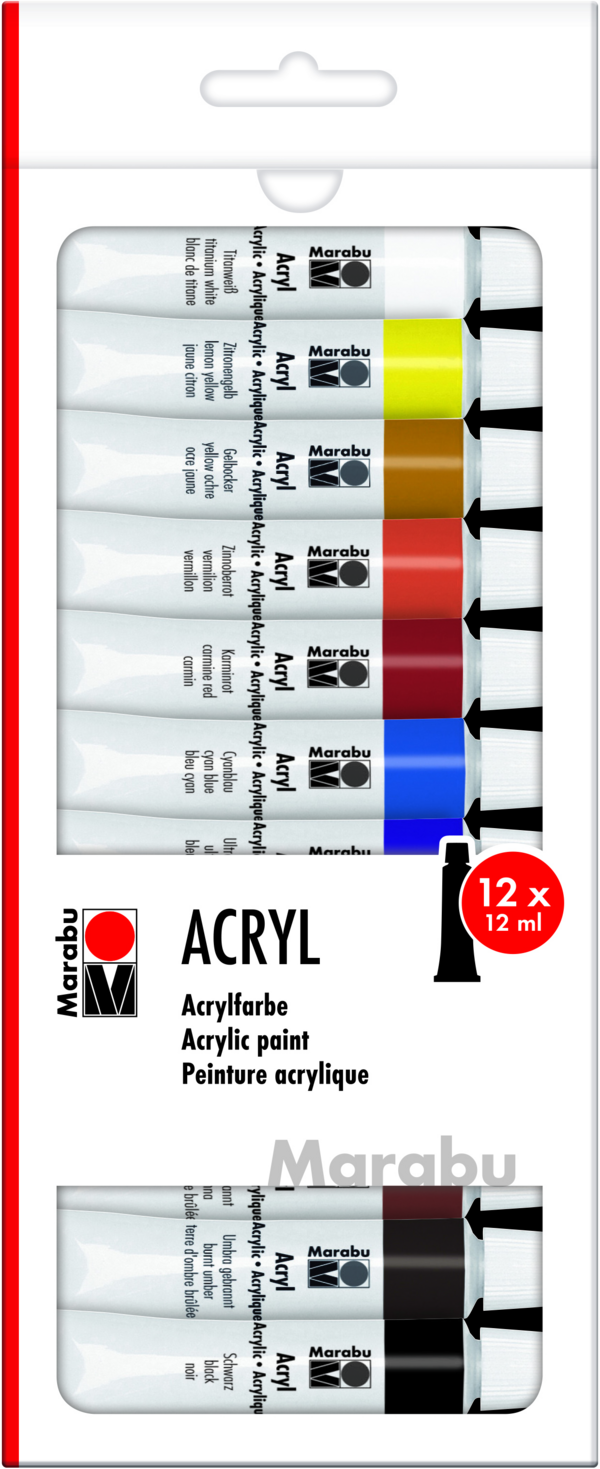 Acrylic Paint Set - Metallic (12pc/36mL)