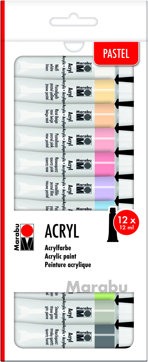 Kit pintura acrílica Basic 40ml 6u. - Abacus Online